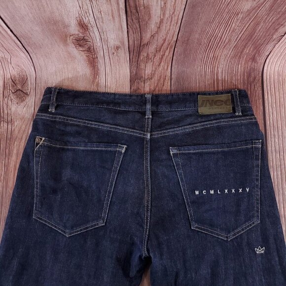 JNCO Mens Size 32X33 003 Slim Straight Embroidered Button Fly Blue Denim Jeans - Picture 6 of 15